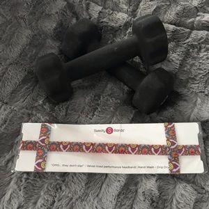 NEW Sweaty Bands, 0.5” floral with hair ties